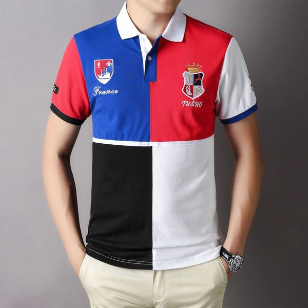 famous new short sleeved polo shirt for men's new sports casual pure cotton slim fit large contrast color, White;black
famous new short sleeved polo shirt for men's new sports casual pure cotton slim fit large contrast color, White;black