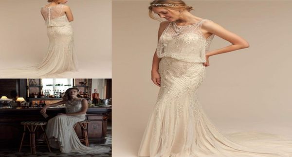 luxury crystal mermaid wedding dresses 2019 bhldn pearls beaded trumpat bridal gowns jewel neckline sweep train wedding dress6042083, White
luxury crystal mermaid wedding dresses 2019 bhldn pearls beaded trumpat bridal gowns jewel neckline sweep train wedding dress6042083, White