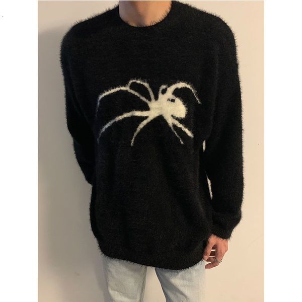 men's sweaters spring and autumn imitation mink velvet spider jacquard sweater men loose couple clothing 230807, White;black
men's sweaters spring and autumn imitation mink velvet spider jacquard sweater men loose couple clothing 230807, White;black