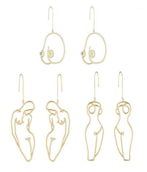 3 pairs artsy abstract lady breast statement hoop earrings kit hollow outline female body boob earrings kit jewelry14882075, Black
3 pairs artsy abstract lady breast statement hoop earrings kit hollow outline female body boob earrings kit jewelry14882075, Black