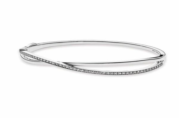 authentic 925 sterling silver entwined bangle bracelet cz diamond womens wedding gift designer jewelry with original box for p bracelets5701, Black
authentic 925 sterling silver entwined bangle bracelet cz diamond womens wedding gift designer jewelry with original box for p bracelets5701, Black