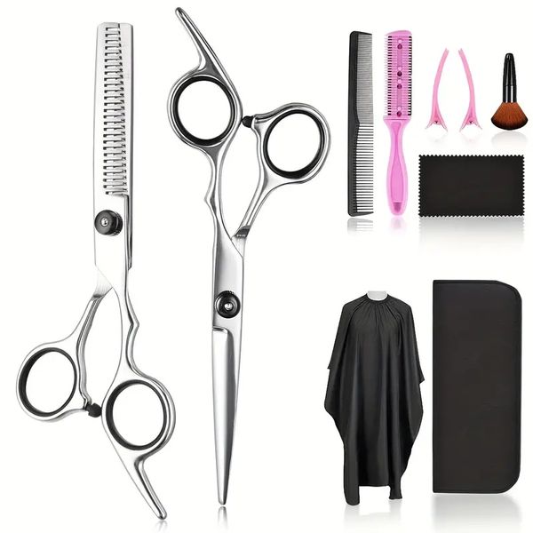 7pcs/10pcs hair cutting scissors thinning shears kit professional barber sharp hair scissors hairdressing shears kit with haircut accessorie
7pcs/10pcs hair cutting scissors thinning shears kit professional barber sharp hair scissors hairdressing shears kit with haircut accessorie