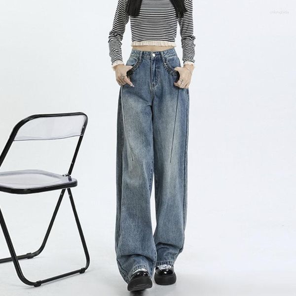 women's jeans fashion harajuku for women wide leg all-match loose casual wash denim pants baggy high street long trousers summer 2023, Blue
women's jeans fashion harajuku for women wide leg all-match loose casual wash denim pants baggy high street long trousers summer 2023, Blue