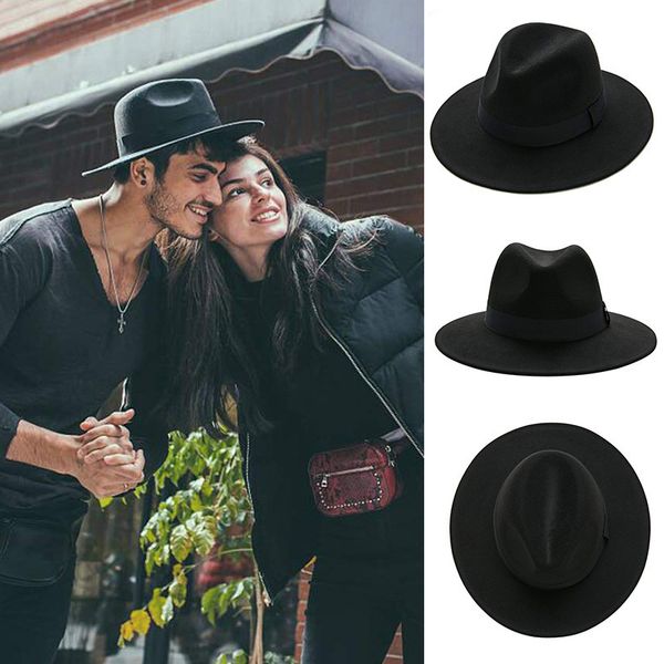 wide brim hats bucket black fedora hat wide brim jazz autumn winter classic elegant panama gentleman wholesale 230808, Blue;gray
wide brim hats bucket black fedora hat wide brim jazz autumn winter classic elegant panama gentleman wholesale 230808, Blue;gray