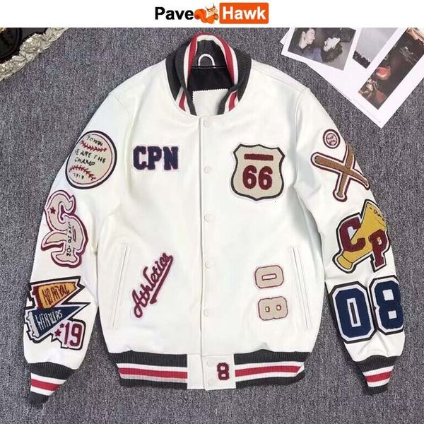 men's jackets pu baseball jacket men letter flocking bomber leather jackets heavy industry white short motorcycle racing coat 230807, Black;brown
men's jackets pu baseball jacket men letter flocking bomber leather jackets heavy industry white short motorcycle racing coat 230807, Black;brown