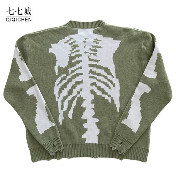 men's sweaters skeleton knitted sweater men bone pattern hip hop oversized streetwear japanese soft retro hole winter pullover 230807, White;black
men's sweaters skeleton knitted sweater men bone pattern hip hop oversized streetwear japanese soft retro hole winter pullover 230807, White;black