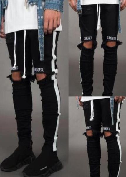 new mens jean pantalones street black holes designer white stripes jeans hiphop skateboard pencil pants2945999, Blue
new mens jean pantalones street black holes designer white stripes jeans hiphop skateboard pencil pants2945999, Blue