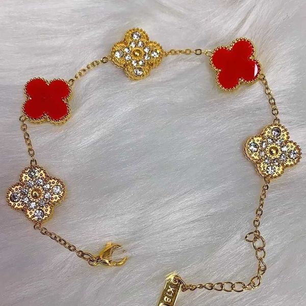 van clover bracelet new designer clover double sided bracelet no fade no allergy korean fashion gift, Golden;silver
van clover bracelet new designer clover double sided bracelet no fade no allergy korean fashion gift, Golden;silver