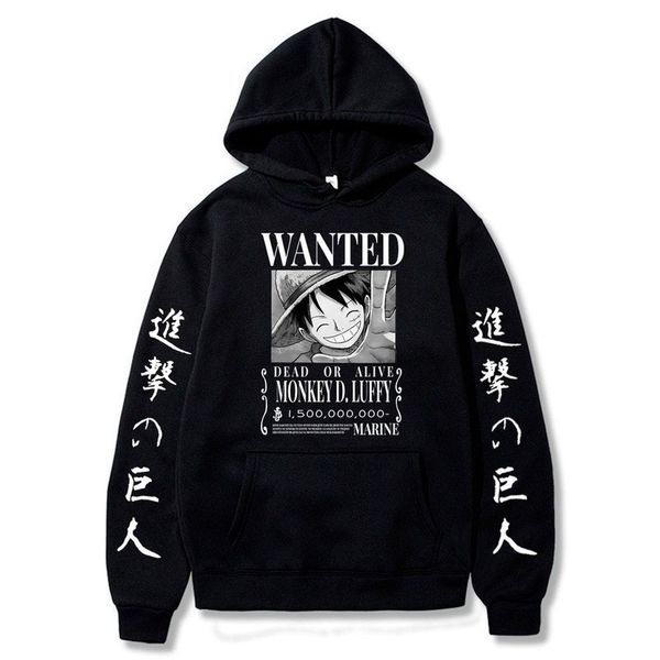 men's hoodies sweatshirts est japan cartoon one ppieces luffy hoodie menwomen anime attack on titan pullover streetwear 230807, Black
men's hoodies sweatshirts est japan cartoon one ppieces luffy hoodie menwomen anime attack on titan pullover streetwear 230807, Black