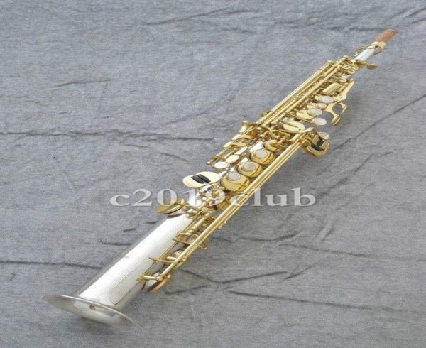 yanagisawa s9930 prima b flat soprano saxophone brass silver plated body gold lacquer key performance musical instrument sax with 8351198 
yanagisawa s9930 prima b flat soprano saxophone brass silver plated body gold lacquer key performance musical instrument sax with 8351198