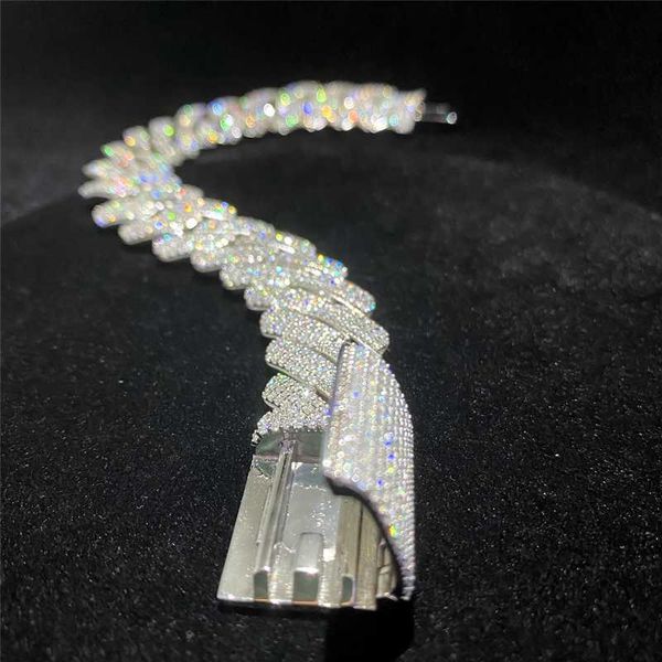gold plated miami iced out moissanite diamond cuban chain 18mm width 3 rows cuban link chain bracelet hip hop men jewelry, Silver
gold plated miami iced out moissanite diamond cuban chain 18mm width 3 rows cuban link chain bracelet hip hop men jewelry, Silver
