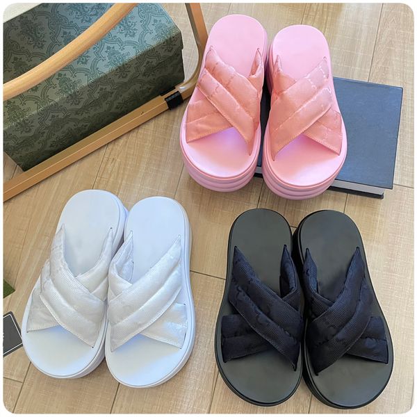 designer slippers luxury women's slide sandal open toes platform heel in fabric eu35-40 with box indoor outdoor beach holiday, Black
designer slippers luxury women's slide sandal open toes platform heel in fabric eu35-40 with box indoor outdoor beach holiday, Black