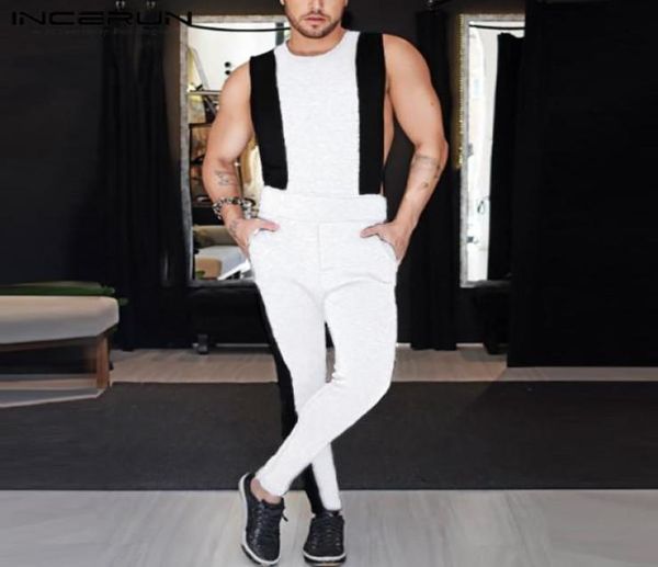 men jumpsuit patchwork sleeveless joggers 2021 fashion casual overalls workout o neck streetwear rompers pants incerun s5xl men1265712, Black
men jumpsuit patchwork sleeveless joggers 2021 fashion casual overalls workout o neck streetwear rompers pants incerun s5xl men1265712, Black