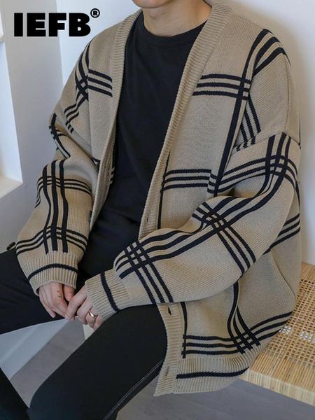 men's sweaters iefb men cardigan 2023 autumn winter plaid korean fashion vneck single breasted long sleeve male sweater casual 9a5243 2, White;black
men's sweaters iefb men cardigan 2023 autumn winter plaid korean fashion vneck single breasted long sleeve male sweater casual 9a5243 2, White;black