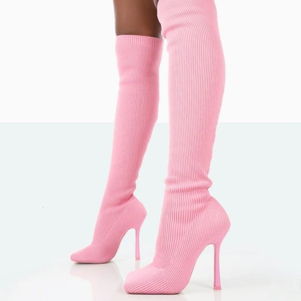 boots stiletto square toe knitted elastic socks high heel stovepipe sleeve over the knee large 3543 230807, Black
boots stiletto square toe knitted elastic socks high heel stovepipe sleeve over the knee large 3543 230807, Black