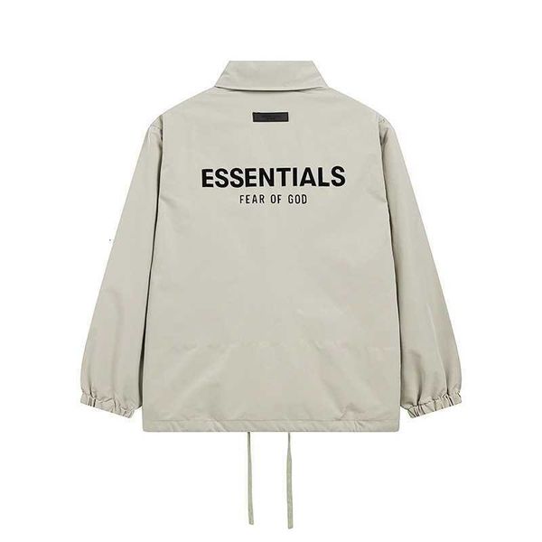 double thread esential season 8 flocked letter print coat coach jacket trench, Black;brown
double thread esential season 8 flocked letter print coat coach jacket trench, Black;brown