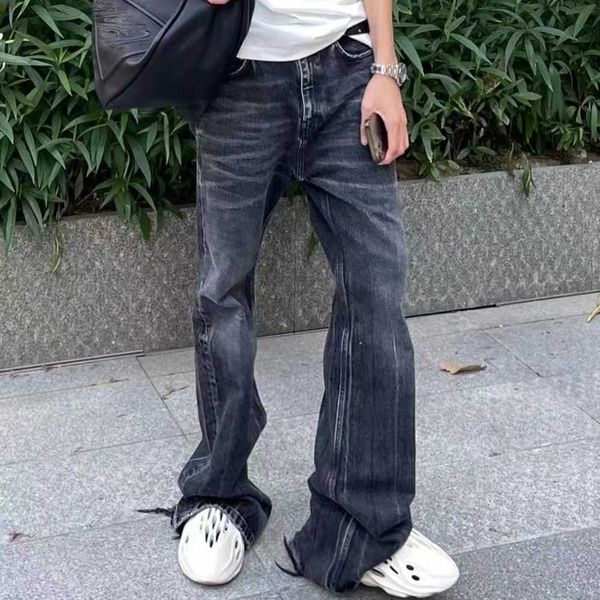 high street black and gray ripped hole washed baggy jeans for men vintage casual denim trousers oversize, Black;brown
high street black and gray ripped hole washed baggy jeans for men vintage casual denim trousers oversize, Black;brown