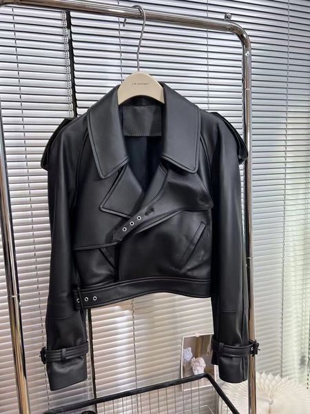 womens leather faux genuine jackets women motorcycle korean fashion vintage real sheepskin coat luxury clothes female 230808, Black
womens leather faux genuine jackets women motorcycle korean fashion vintage real sheepskin coat luxury clothes female 230808, Black