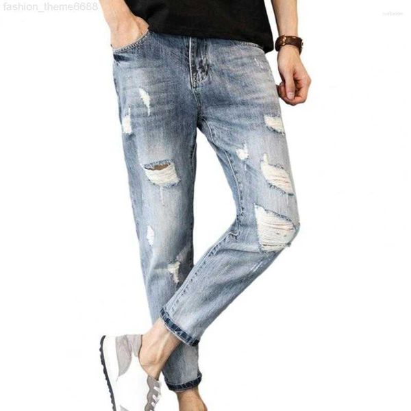 men's jeans men long pants stylish gradient color with ribbed holes slim fit multi pockets durable stitching for long-lasting, Blue
men's jeans men long pants stylish gradient color with ribbed holes slim fit multi pockets durable stitching for long-lasting, Blue