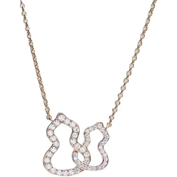 fashion classic double gourd diamond pendant necklaces for women elegant locket necklace highly quality choker chains designer jewelry 18k p, Silver
fashion classic double gourd diamond pendant necklaces for women elegant locket necklace highly quality choker chains designer jewelry 18k p, Silver