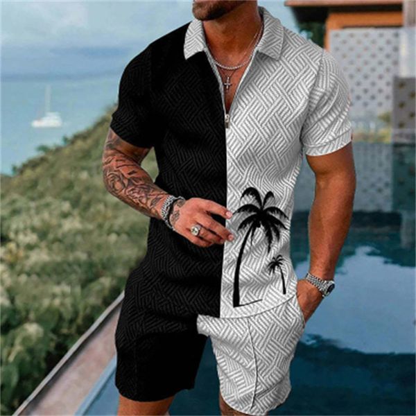 men's tracksuits men's polol 3d digital printing polo shirt set with polo collar zipper short sleeve casual set 230807, Gray
men's tracksuits men's polol 3d digital printing polo shirt set with polo collar zipper short sleeve casual set 230807, Gray