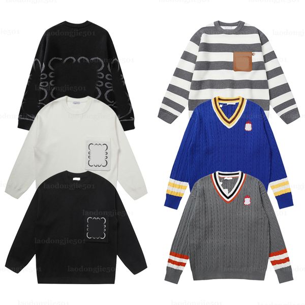designers sweater mens womens knit lowe sweater pullover embroidery casual round crow neck long sleeve sweaters size s-l, White;black
designers sweater mens womens knit lowe sweater pullover embroidery casual round crow neck long sleeve sweaters size s-l, White;black