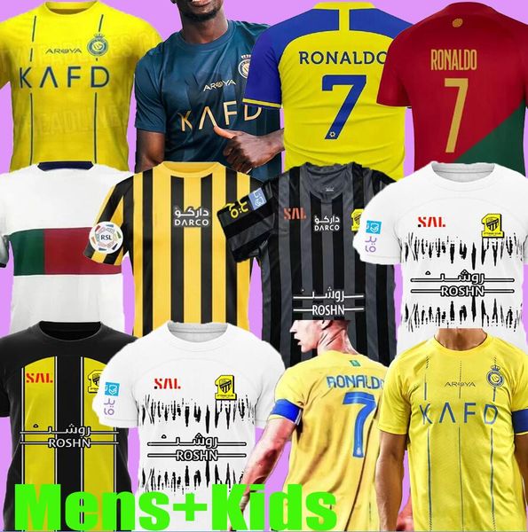 al nassr fc ronaldo soccer jerseys men kids kit uniform home yellow boys football shiirt benzema homes and away fans player version jersey 2, Black;yellow
al nassr fc ronaldo soccer jerseys men kids kit uniform home yellow boys football shiirt benzema homes and away fans player version jersey 2, Black;yellow