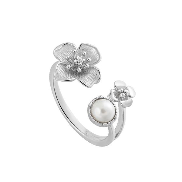 925 sterling silver open size rings for women geometric flower adjustable finger ring pearl jewelry
925 sterling silver open size rings for women geometric flower adjustable finger ring pearl jewelry