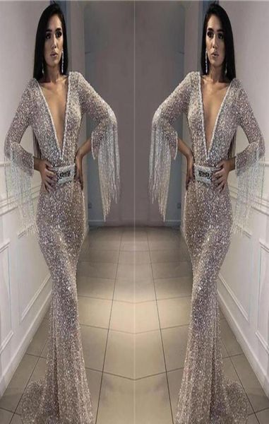 2019 silver sequins prom dress plunging v neck long sleeves pageant holidays graduation wear evening party gown custom made 6962010, Black
2019 silver sequins prom dress plunging v neck long sleeves pageant holidays graduation wear evening party gown custom made 6962010, Black
