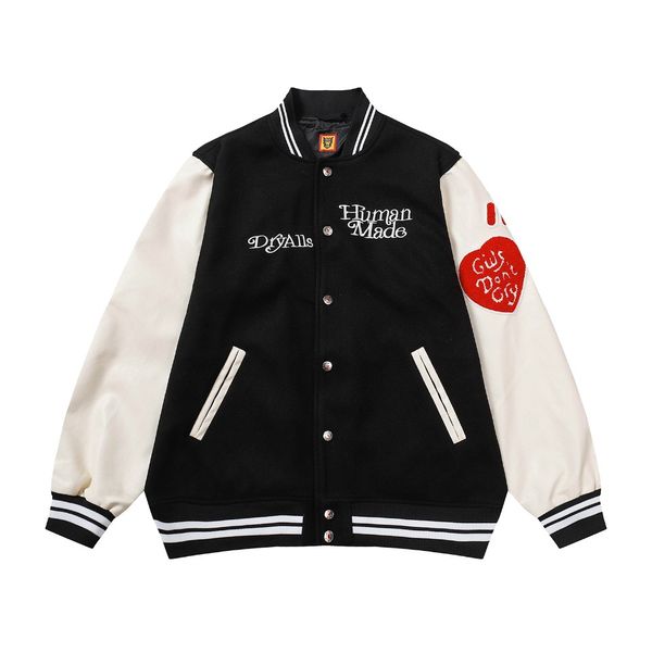 black jackets human made outerwear men leather sleeve coats men's baseball coat casual big size casual, Black;brown
black jackets human made outerwear men leather sleeve coats men's baseball coat casual big size casual, Black;brown