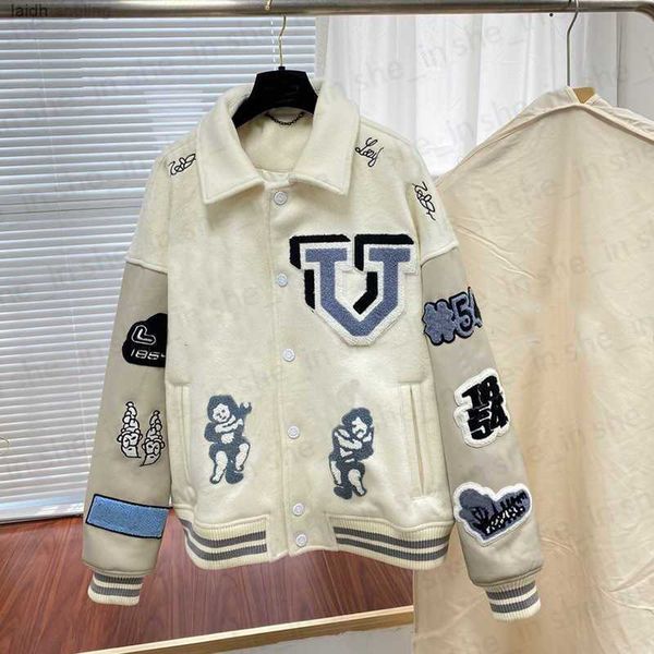 designer mens jackets woman fashion varsity jacket casual loose leather coat luxury classic letter outerwear coats man womens qmdt, Black;brown
designer mens jackets woman fashion varsity jacket casual loose leather coat luxury classic letter outerwear coats man womens qmdt, Black;brown