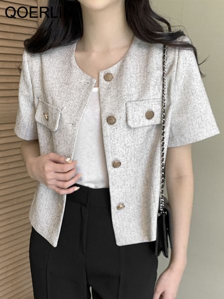 women's suits blazers qoerlin stylish short sleeve blazer jacket women korean style o neck singlebreasted suit office ladies coat eleg, White;black
women's suits blazers qoerlin stylish short sleeve blazer jacket women korean style o neck singlebreasted suit office ladies coat eleg, White;black