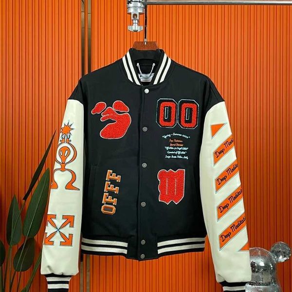 autumn and winter 2023 new ow multi element woolen splice jacket coat for men women, Black;brown
autumn and winter 2023 new ow multi element woolen splice jacket coat for men women, Black;brown