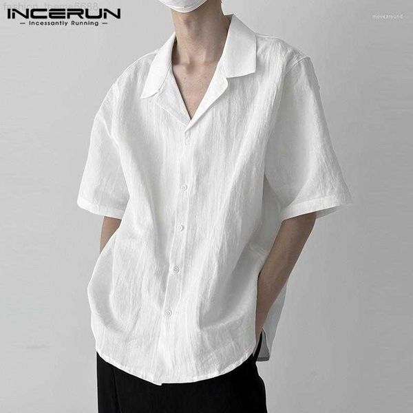 men's casual shirts men shirt solid color lapel short sleeve streetwear fashion clothing 2023 korean style summer s-5xl incerun, White;black
men's casual shirts men shirt solid color lapel short sleeve streetwear fashion clothing 2023 korean style summer s-5xl incerun, White;black