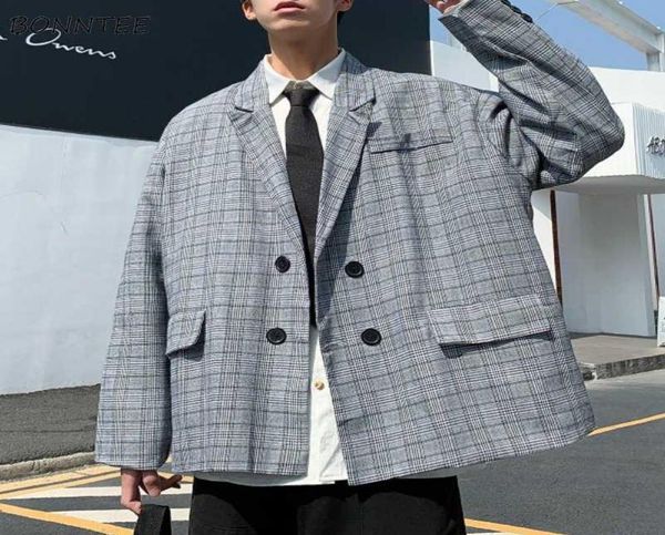 blazers men spring double breasted plaid loose retro teens fashion leisure korean style allmatch mens suits streetwear simple3904350, White;black
blazers men spring double breasted plaid loose retro teens fashion leisure korean style allmatch mens suits streetwear simple3904350, White;black