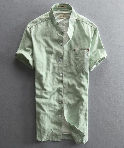 slim fit mandarin collar short sleeve linen cotton shirt men white green dark blue men039s casual summer shirts with pocket1729866, White;black
slim fit mandarin collar short sleeve linen cotton shirt men white green dark blue men039s casual summer shirts with pocket1729866, White;black