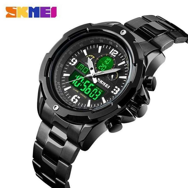skmei watch men dual time fashion luminous digital wrist watch alarm chrono stainless steel waterproof sport watches 1499, Blue
skmei watch men dual time fashion luminous digital wrist watch alarm chrono stainless steel waterproof sport watches 1499, Blue
