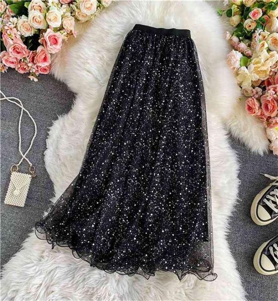 autumn winter temperament sequined skirt with sweater fantasy starry sky long high waist mesh a-line uk93 210064273919, Black
autumn winter temperament sequined skirt with sweater fantasy starry sky long high waist mesh a-line uk93 210064273919, Black