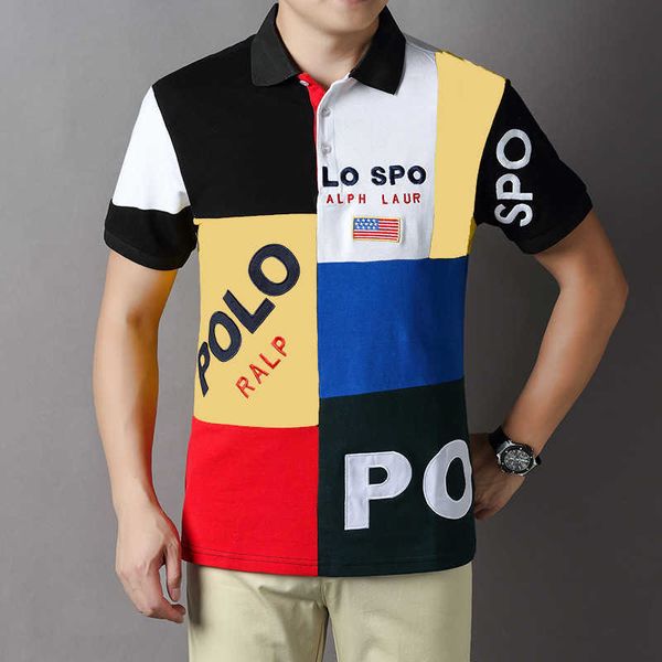 short sleeved polo shirt british fashion seven color contrast color matching pure cotton paul trendy man, White;black
short sleeved polo shirt british fashion seven color contrast color matching pure cotton paul trendy man, White;black