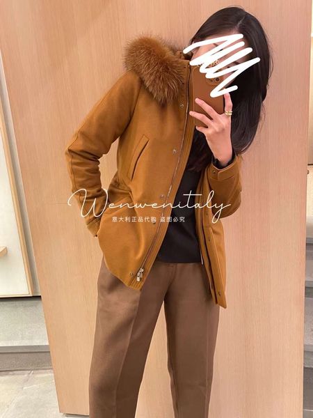 womens jacket autumn and winter loro piana cashmere fox fur coat brown, Black;brown
womens jacket autumn and winter loro piana cashmere fox fur coat brown, Black;brown