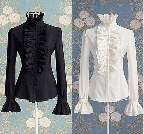 victorian women ol office lady shirt high neck frilly ruffle cuffs shirt blouse7741898, White
victorian women ol office lady shirt high neck frilly ruffle cuffs shirt blouse7741898, White