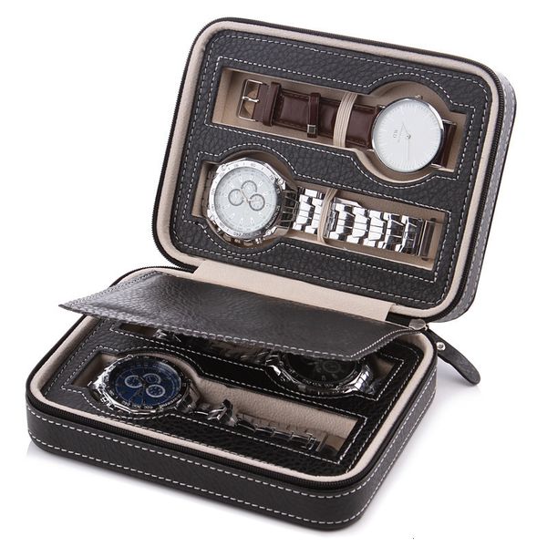 jewelry boxes 4position watch box accessories display case storage bag travel pu leathe watches organizer zipper 230808, Black;white
jewelry boxes 4position watch box accessories display case storage bag travel pu leathe watches organizer zipper 230808, Black;white
