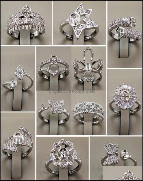 jewelry settings whole pearl ring zircon solid 925 sier 16 styles for women mounting rings adjustable blank diy drop delivery 7150598, Slivery;crystal
jewelry settings whole pearl ring zircon solid 925 sier 16 styles for women mounting rings adjustable blank diy drop delivery 7150598, Slivery;crystal