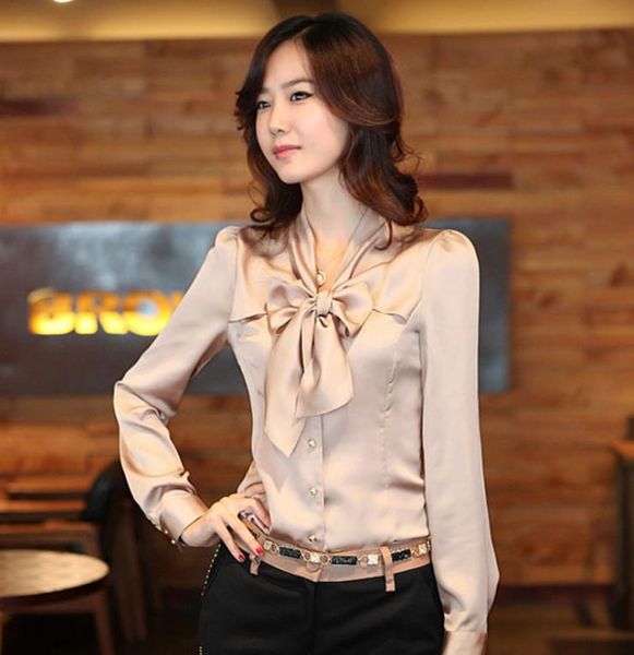 new longsleeved shirt slim silk bow collar loose chiffon shirt solid color s2xl6058591, White
new longsleeved shirt slim silk bow collar loose chiffon shirt solid color s2xl6058591, White