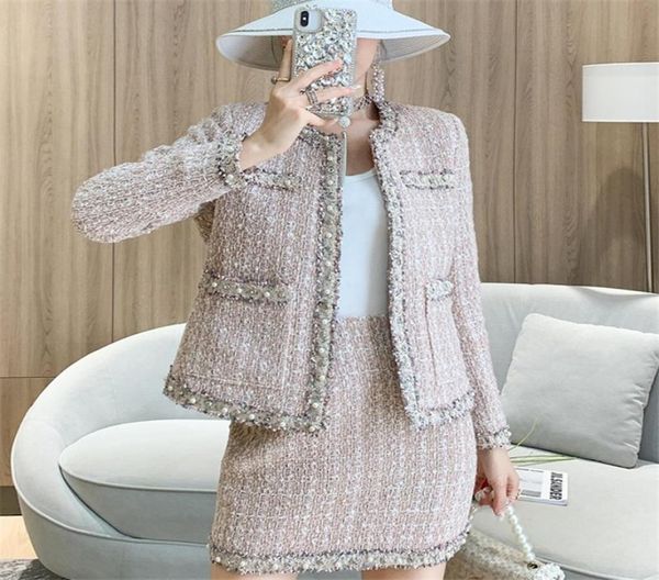 cbafu rhine pearls plaid tweed jacket coat suit office lady elegant two piece set tweed pencil mini skirts plus size f7552995955, Gray
cbafu rhine pearls plaid tweed jacket coat suit office lady elegant two piece set tweed pencil mini skirts plus size f7552995955, Gray