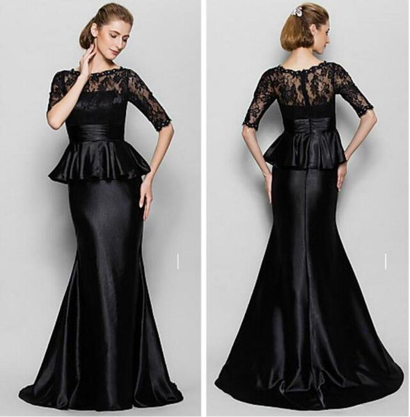 black mother dresses with half sleeves jewel mermaid lace and elastic satin floorlength mother of the bride dress4698171, Black;red
black mother dresses with half sleeves jewel mermaid lace and elastic satin floorlength mother of the bride dress4698171, Black;red