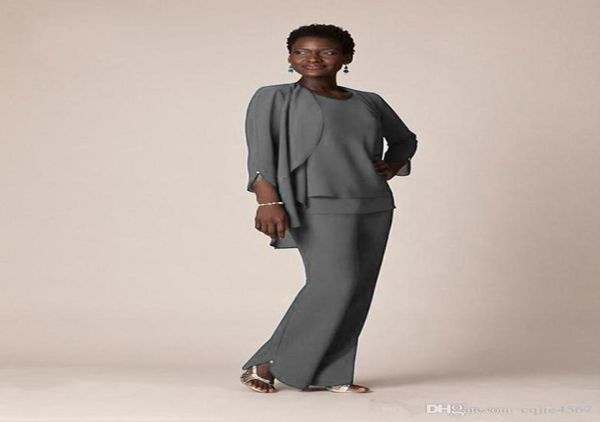 new grey chiffon formal pant suits for mother groom dresses evening wear long mother of the bride dresses with jackets plus size c7903546, Black;red
new grey chiffon formal pant suits for mother groom dresses evening wear long mother of the bride dresses with jackets plus size c7903546, Black;red