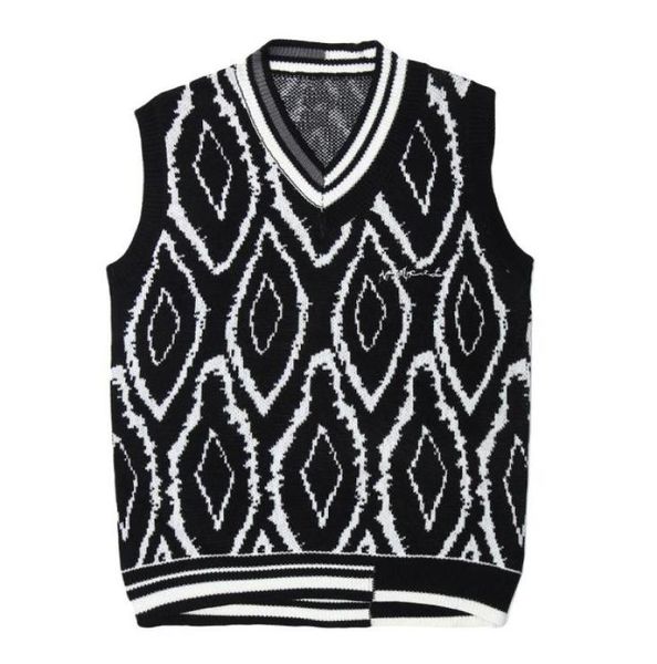 harajuku jumper sweater vest men hip hop streetwear geometry knitted sweater men women sleeveless pullover outwear7077701, White;black
harajuku jumper sweater vest men hip hop streetwear geometry knitted sweater men women sleeveless pullover outwear7077701, White;black