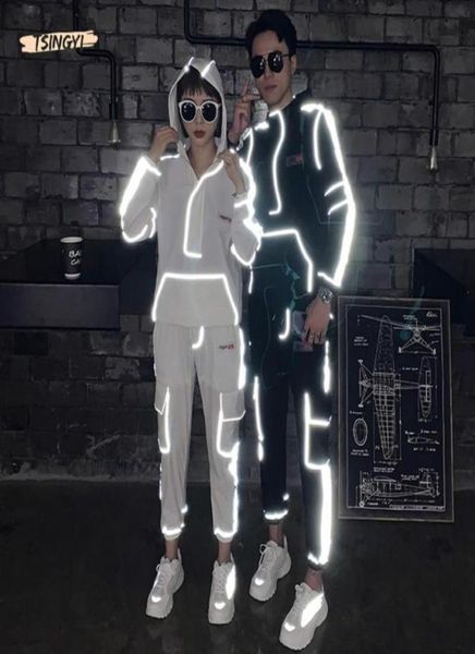 spring reflective jacket and anklelength pants sets multipocket hooded coats streetwear hip hop men women harajuku clothes men7105935, Gray
spring reflective jacket and anklelength pants sets multipocket hooded coats streetwear hip hop men women harajuku clothes men7105935, Gray