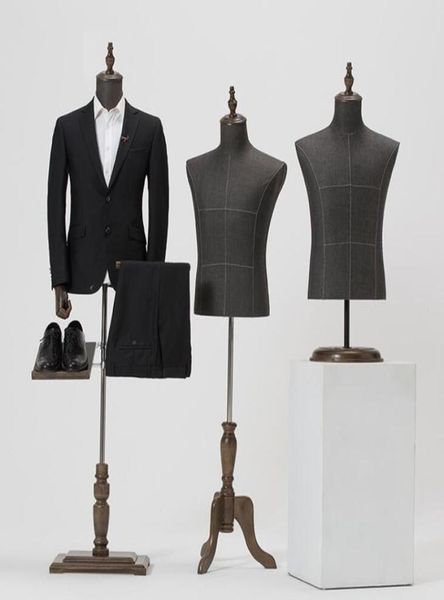 2style male mannequin body half length model suit trousers pants rack display clothing store wood dase adjustable height one pie6287557, Khaki
2style male mannequin body half length model suit trousers pants rack display clothing store wood dase adjustable height one pie6287557, Khaki